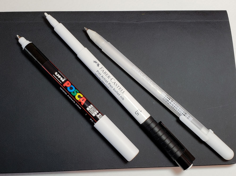 Fueled by Clouds & Coffee: White Pen Comparison: Gelly Roll, Posca